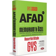 Data Yayınları 2020 GYS Afad Memuruma Özel Konu Anlatımlı Hazırlık Kitabı Görevde Yükselme