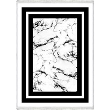 Bazaa Forum Saçaklı Mermer Desen  Kaymaz Taban Dijital Baskı Halı FM-2012 80 x 140 cm