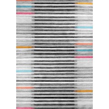 Bazaa Forum Saçaklı Mermer Desen  Kaymaz Taban Dijital Baskı Halı FM-2048 80 x 140 cm