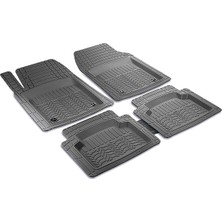 Promats Mercedes 190 Uyumlu 4d Extra Derin Havuzlu Profesyonel Kauçuk 5 Parça Paspas Siyah