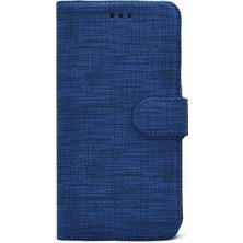 Case Street General Mobile Gm 8 Kılıf Standlı Kartvizitli Exclusive Spor Cüzdan Lacivert