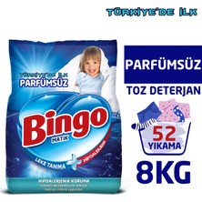 Bingo Matik Toz Çamaşır Deterjanı 4 kg Parfümsüz 2'li