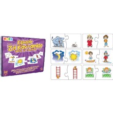 Edukido Chiva Eşleştir, Zıt Kavramlar Mukavva Puzzle - EDU-1012