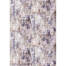 Bazaar Forum Dekoratif Saçaklı Klasik Desen Deri Kaymaz Taban Dijital Baskı Halı FM-2041 80 x 140 cm