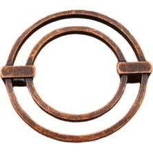 Metax 2'li Halka Kulp 64 mm Antik Bakır