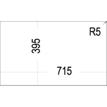 Teka SQUARE 72.40 TG ARTIC WHITE Tezgahaltı Granit Eviye Beyaz 72 cm 115230019