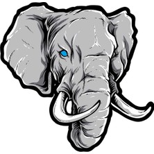 Sticker Fabrikası Fil Sticker 00289 12 x 12 cm