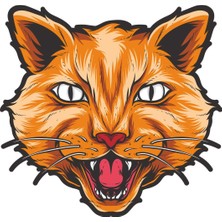 Sticker Fabrikası Kedi Sticker 00288 9 x 8.5 cm