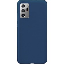 Gpack Samsung Galaxy Note 20 UItra Kılıf Premier Silikon Esnek Koruma Lacivert