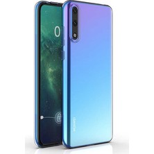 Gpack Huawei Y8P Kılıf Süper Silikon Arka Koruma+Nano Glass Şeffaf