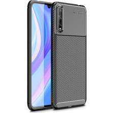 Gpack Huawei Y8P Kılıf Negro Karbon Dizayn Silikon Siyah