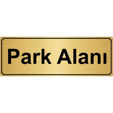 Özarslan Dizayn Park Alanı Yönlendirme Levhası 7 x 20 cm Altın Renk Metal