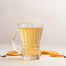 Lav Venüs Kulplu Cam Kahvaltı Fincanı 6'lı