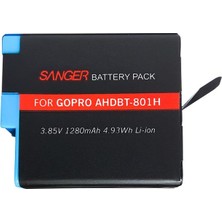 Sanger AHDBT-801H Gopro Hero 8 Batarya