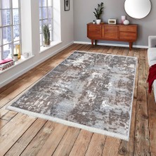 Bazaar Forum Dokuma Taban Yeni Model Dekoratif Saçaklı Halı 100 x 140 cm K-156