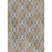 Bazaar Forum Dokuma Taban Yeni Model Dekoratif Saçaklı Halı 100 x 140 cm K-268