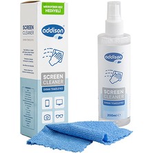 Addıson 300870 Ekran Temizleyici Sprey 200ML + Mikrofiber Bez