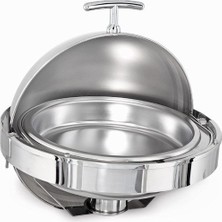 Kayalar Ankastre 180° Açılır Kapaklı Yuvarlak Chafing Dish