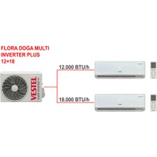 Vestel Flora Doğa Plus 12+18 A++ 27300 BTU Multi Inverter Klima