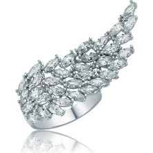 Gumush Gümüş Melek Kanadı Bayan Yüzük