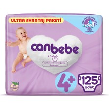 Canbebe Bebek Bezi Ultra Avantaj Paketi 4+ Beden 125 Adet