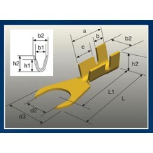 Çiftel Topraklama Terminali Sk 4-6 8 mm Çatal Delikli