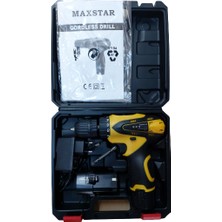 Maxstar 18V Çift Akülü Şarjlı Matkap