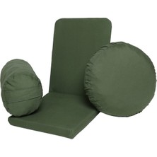 Zunkla Meditasyon Sandalyesi + Meditasyon Minderi + Yoga Bolster Minderi 3'lü Set Duck Kumaş