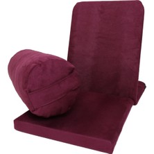 Zunkla Meditasyon Sandalyesi + Yoga Bolster Minderi 2'li Set Tay Tüyü Pamuklu Kumaş