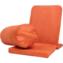 Zunkla Meditasyon Sandalyesi + Yoga Bolster Minderi 2'li Set Tay Tüyü Pamuklu Kumaş