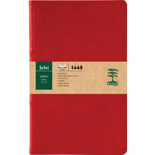 Sedir Defter Selvi Serisi Çizgili Defter 13 x 21 cm Kırmızı