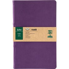 Sedir Defter Selvi Serisi Kareli Defter 13 x 21 cm Lila