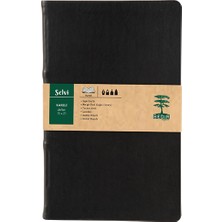 Sedir Defter Selvi Serisi Kareli Defter 13 x 21 cm Siyah