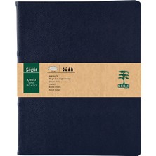 Sedir Defter Söğüt Serisi Çizgili Defter 18,5 x 23,5 cm Lacivert