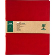 Sedir Defter Söğüt Serisi Düz Defter 18,5 x 23,5 cm Kırmızı