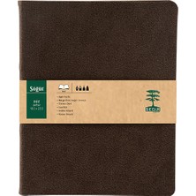 Sedir Defter Söğüt Serisi Düz Defter 18,5 x 23,5 cm Koyu Kahve