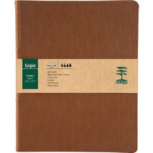 Sedir Defter Söğüt Serisi Kareli Defter 18,5 x 23,5 cm Açık Kahve