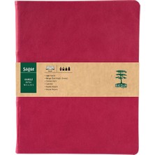 Sedir Defter Söğüt Serisi Kareli Defter 18,5 x 23,5 cm Fuşya