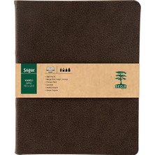 Sedir Defter Söğüt Serisi Kareli Defter 18,5 x 23,5 cm Koyu Kahve