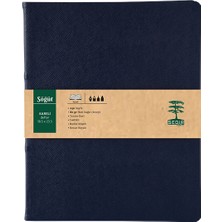 Sedir Defter Söğüt Serisi Kareli Defter 18,5 x 23,5 cm Lacivert