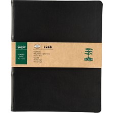 Sedir Defter Söğüt Serisi Kareli Defter 18,5 x 23,5 cm Siyah