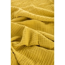 Caline Baby 4 Kat Müslin Battaniye 120 x 120 cm - Hardal