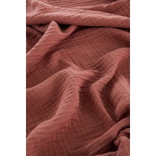 Caline Baby 4 Kat Müslin Battaniye Çoban Dikiş 120 x 120 cm - Kiremit