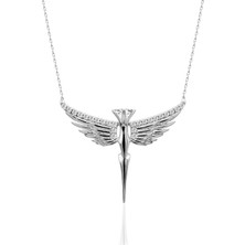 Lilarote Pırlanta Tektaş Melek Kolye