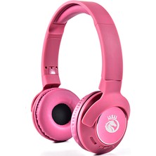 Rosstech X700BT Bass + Stereo Mikrofonlu Kulak Üstü Kulaklık - Pembe