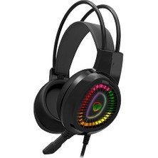 Hytech HY-G3 Eagle 7.1 USB Surround RGB Ledli Mikrofonlu Kulaklık Siyah