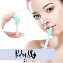 Buffer 2 Adet Dudak Fırçası Peeling  Gözenek Siyah Nokta Temizleyici  Çift Yönlü Fırça