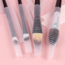 Buffer Makyaj Far Allık Kontür Eyeliner Fırça Malzemeleri Ürünleri Koruyucu File Kapak Örgü Kılıf Set 20LI