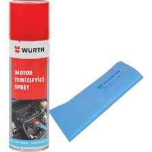 Würth Motor Temizleyici Sprey 500 ml + Güderi Bez Mavi 130 gr