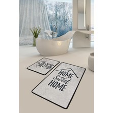 Chilai Home Casa 2'li Set Kaymaz Tabanlı Banyo Paspas Seti Yıkanabilir Akrilik Malzeme ile